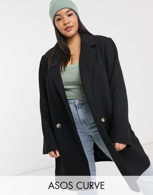 manteau boyfriend noir