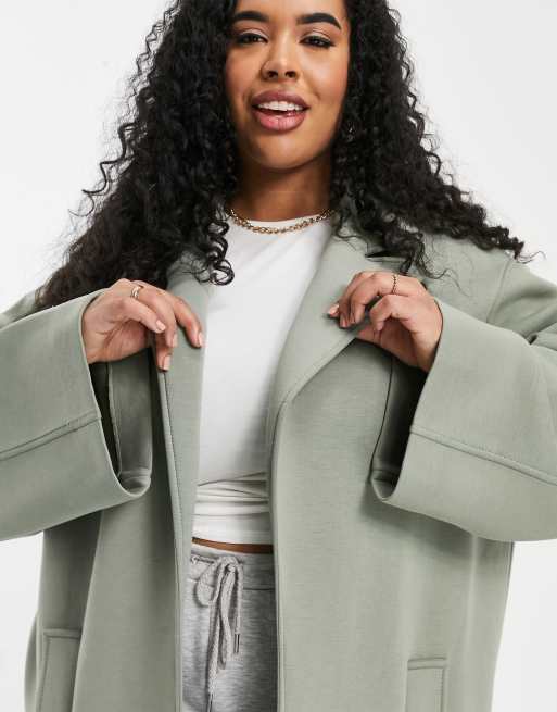 manteau vert sauge femme