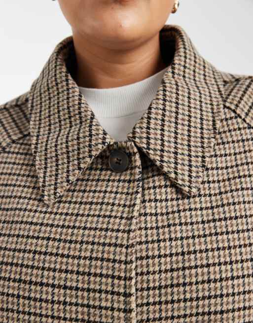ASOS DESIGN Curve - Manteau mi-long à carreaux vintage et doublure matelassée, 3 de 4