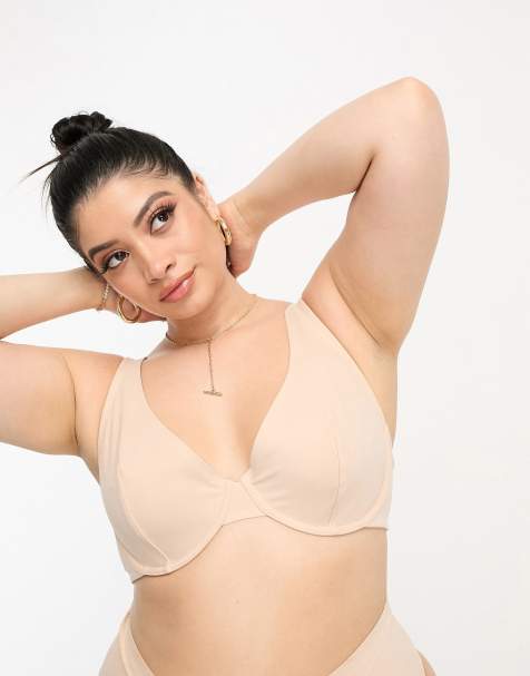 ASOS DESIGN Curve - Marina - Gladmakende beugelbh in beige - view 1