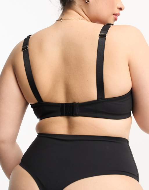 ASOS DESIGN Curve – Marina – Glättender Bügel-BH in Schwarz, 2 von 4