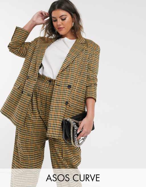 ASOS DESIGN Curve – Garnitur ze wzorem w pepitkę, 2 z 3