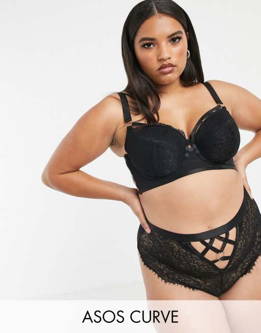ASOS DESIGN Curve – Masako – bøjle-bh med stropper og bukser, 2 af 3