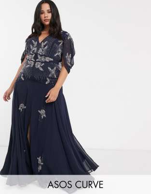 navy chiffon wrap