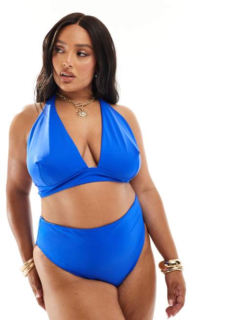 ASOS DESIGN Curve - Maya - Bikini - Bleu de cobalt
