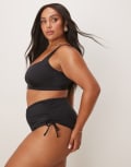 [ASOS Curve] ASOS DESIGN Curve Maya high leg v-front bikini bottom in black 22 Black