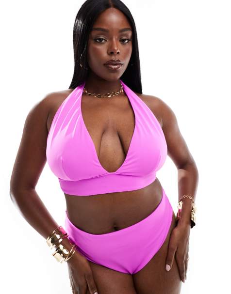 ASOS DESIGN Curve – Maya – Klarrosa bikini - view 1