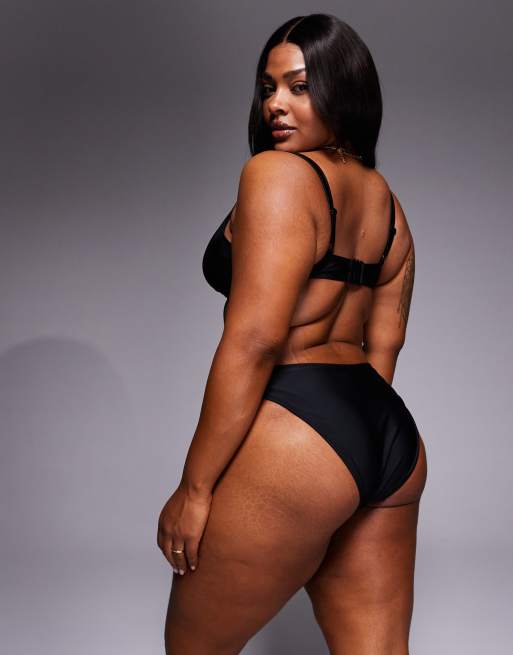ASOS DESIGN Curve – Maya – Mila – Svart bikiniöverdel med bygel, 4 av 4