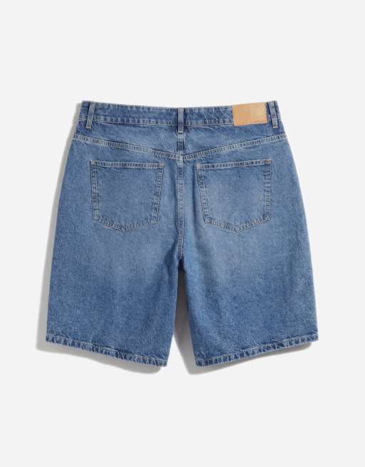 ASOS DESIGN Curve - Mellemblå bermudashorts i denim, 7 af 12