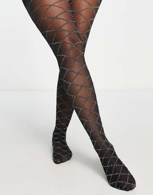 ASOS DESIGN fishnet tights in black