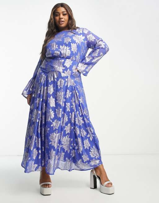 Asos long 2024 sleeve maxi