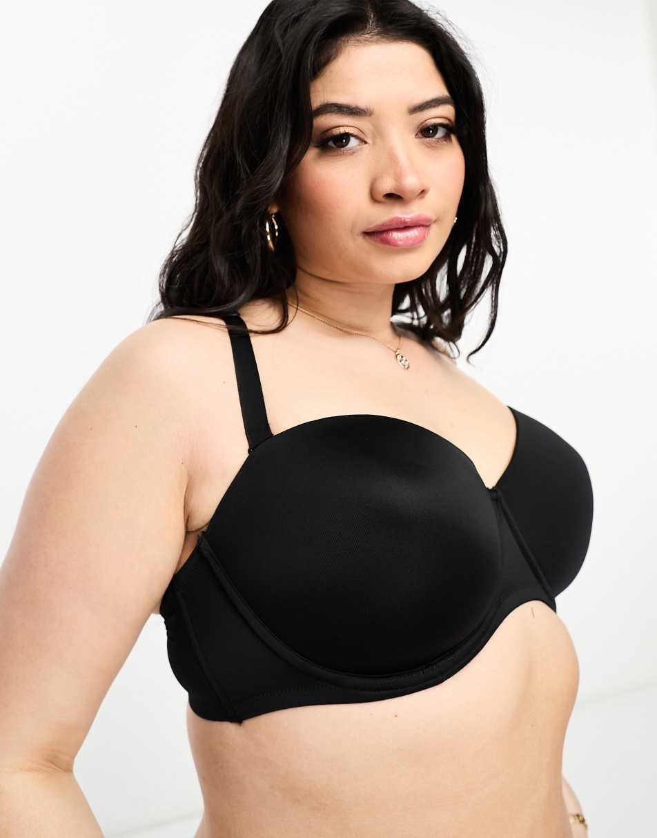 Weekday Molly mesh underwired bra in black