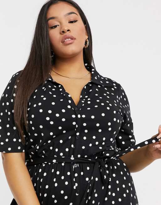 Asos curve hot sale polka dot dress