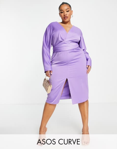 Purple plus size on sale dress