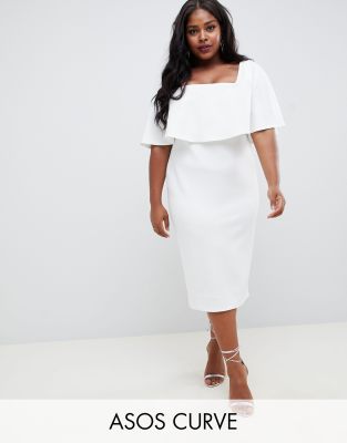 plus double layer midi dress