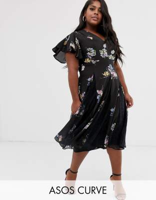 asos purple midi dress