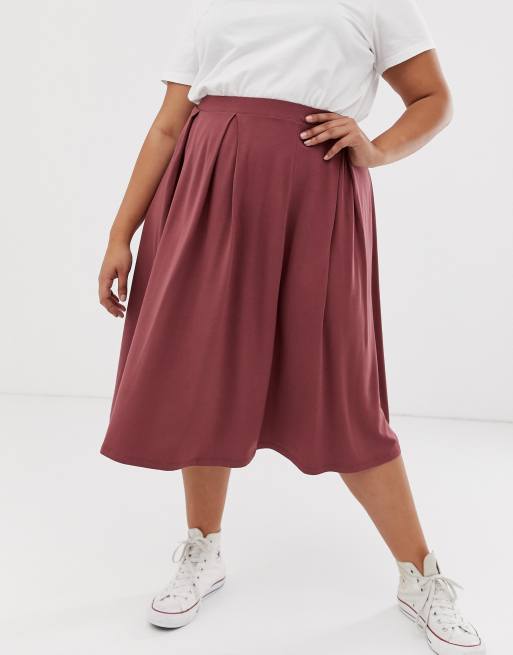 Asos midi skirt 2024 with box pleats