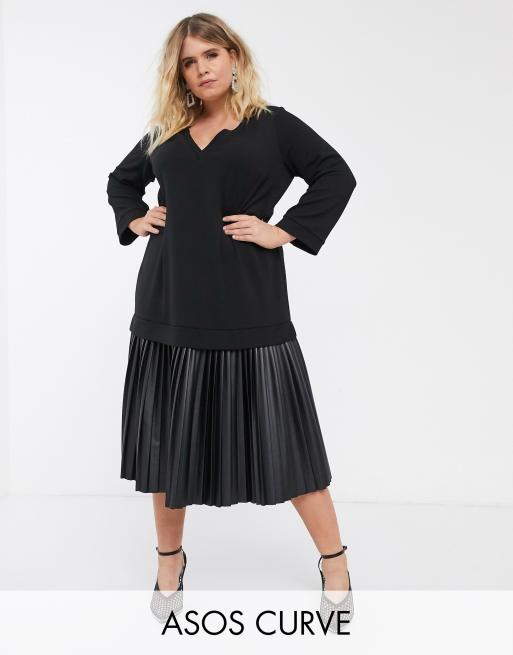 Asos plus hotsell size pleated skirt