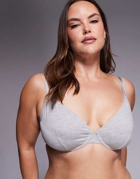 ASOS DESIGN Curve – Mila – Bügel-BH in meliertem Grau - view 1