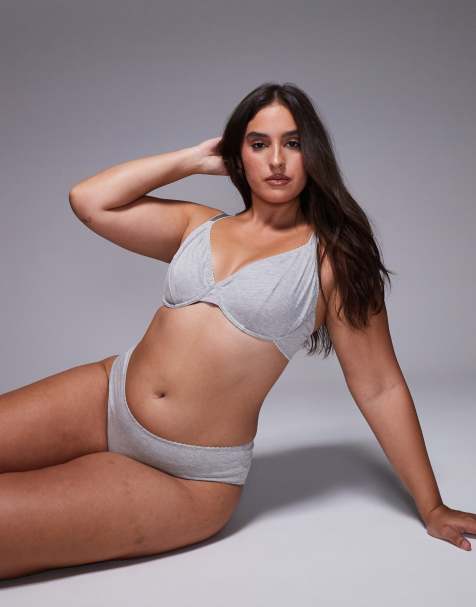 ASOS DESIGN Curve - Mila - Completo intimo grigio mélange - view 1