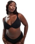 [ASOS Curve] ASOS DESIGN Curve Mila cotton underwired bra in black 40C BLACK