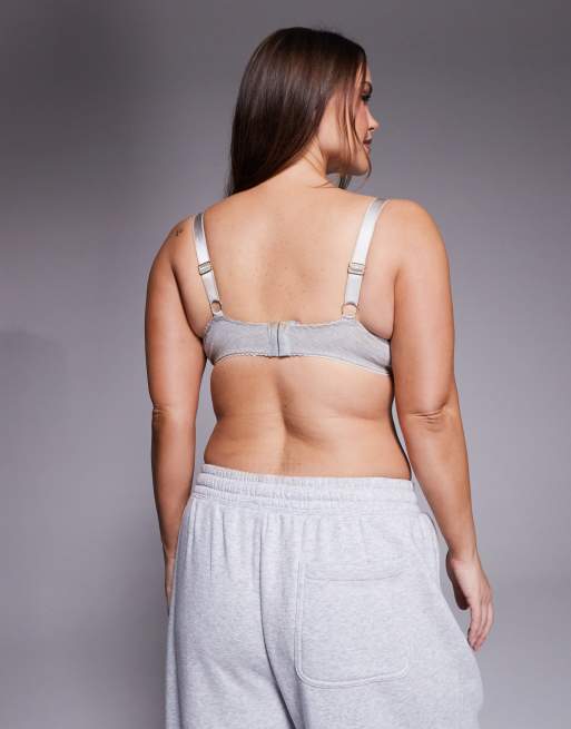ASOS DESIGN Curve - Mila - Soutien-gorge à armatures - Gris chiné, 3 de 4
