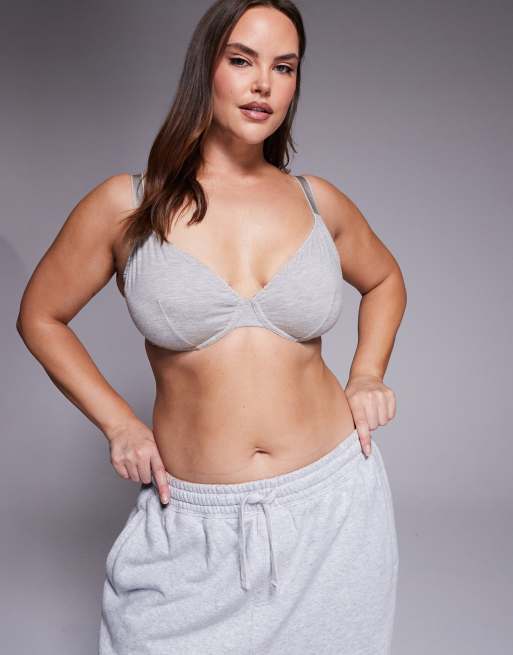ASOS DESIGN Curve - Mila - Soutien-gorge à armatures - Gris chiné, 4 de 4