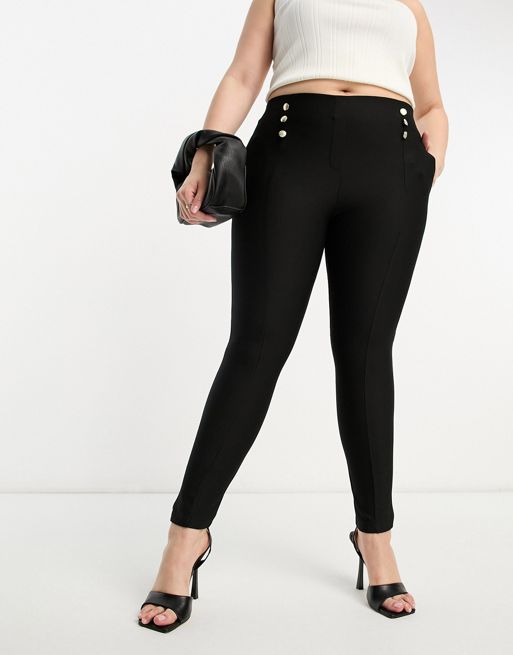 Site Kilani Black/Grey Ladies trousers, Size 16 L31