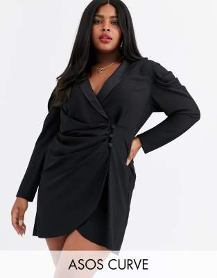 plus size tuxedo dress