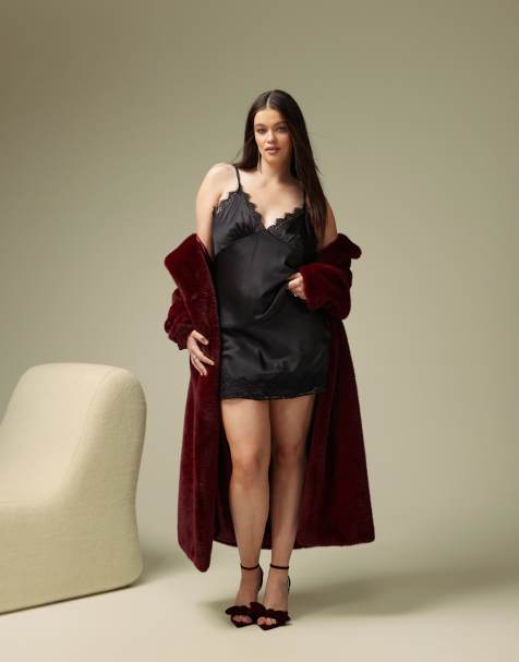 ASOS DESIGN Curve - Mini-jupe bordée de dentelle - Noir - view 1