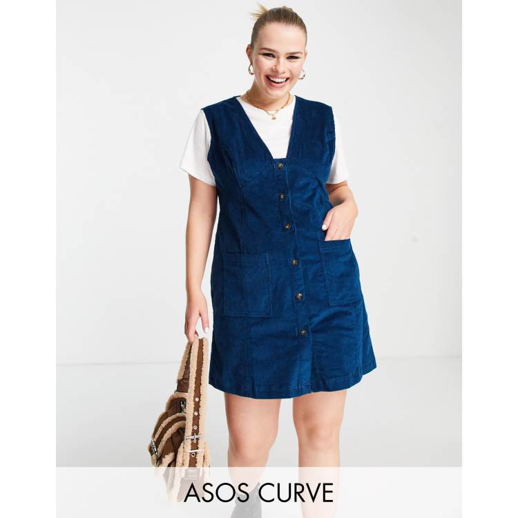 Asos cord pinafore dress top
