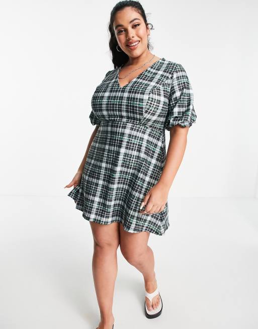 Checked 2024 skater dress