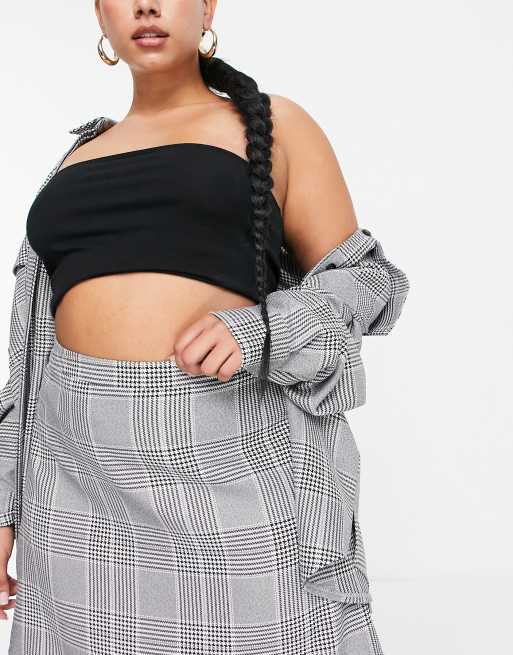 Asos plus 2024 size plaid skirt