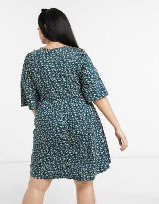 dark green swing dress