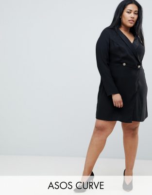 asos black tuxedo dress