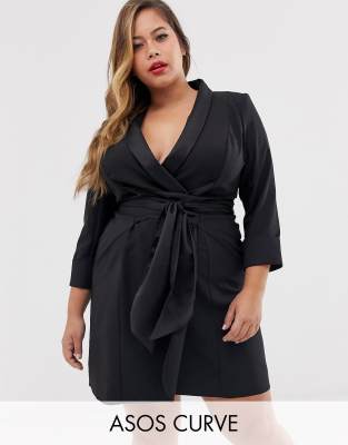 asos black curve dress