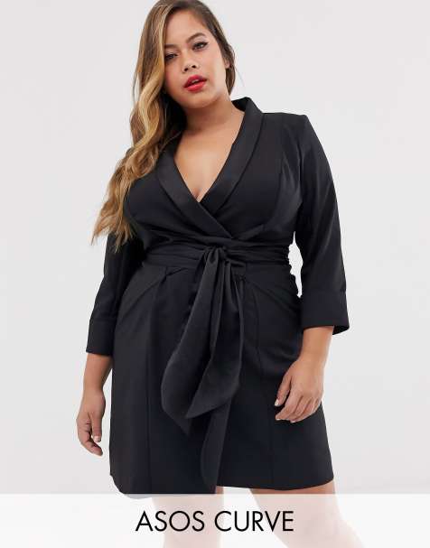 asos black tie dresses