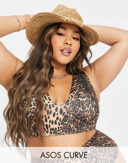 Asos curve leopard outlet print