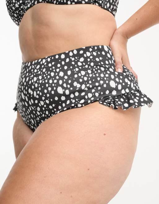 High waisted best sale frill bikini bottoms