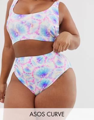 tie dye high waisted bikini