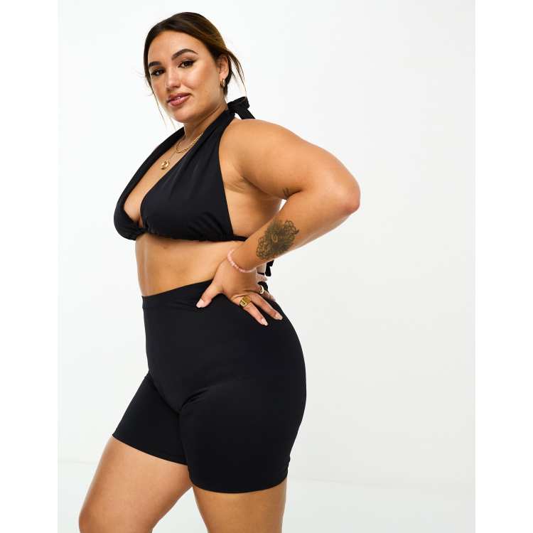 ASOS DESIGN Curve legging with high waist in black