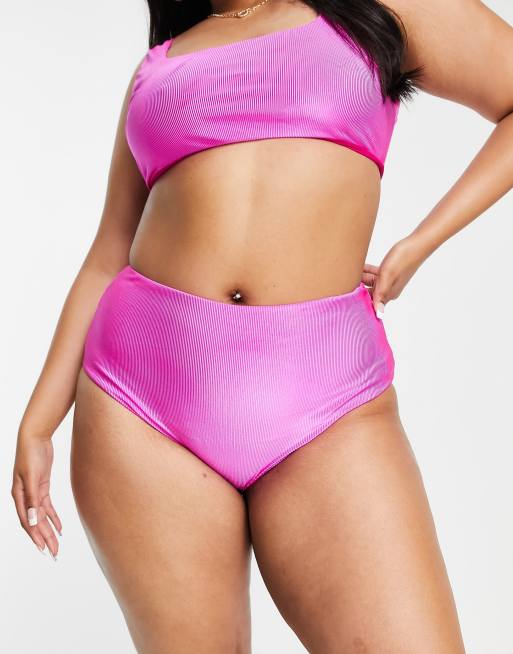 Asos neon cheap pink bikini