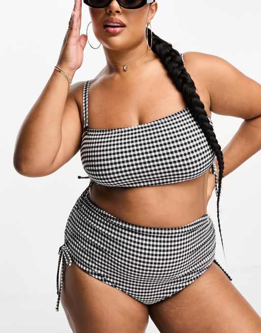 YOURS Curve Plus Size Black High Waist Swim Shorts