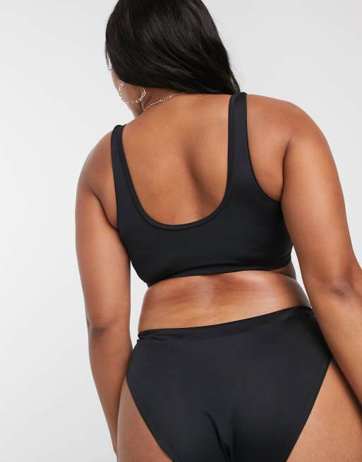 ASOS DESIGN Curve - Mix and Match - Slip bikini a vita bassa neri , 2 di 4
