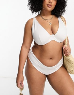 ASOS DESIGN Curve mix and match step front underwired bikini top