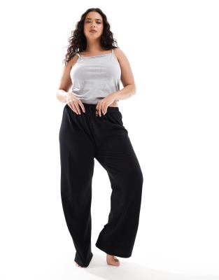 Asos Curve Asos Design Curve Mix & Match Cotton Cami Pajama Tank Top In Gray
