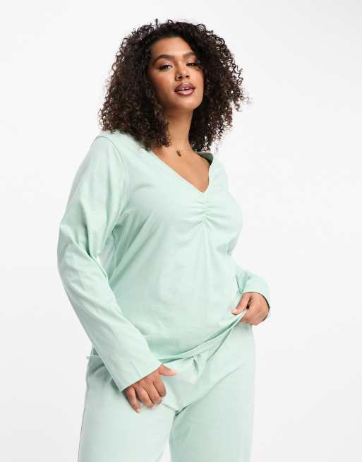 Womens plus 2025 size pajama tops