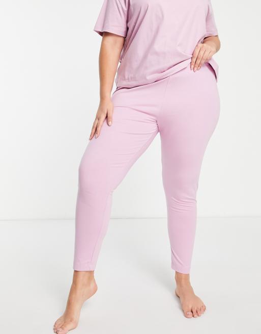 ASOS DESIGN mix & match positive vibes pajama leggings in pink