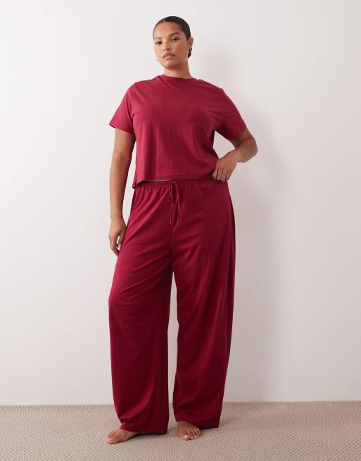 Curve cotton pyjamas Burgundy, 2 of 3