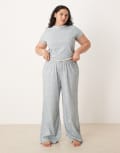 [ASOS Curve] ASOS DESIGN Curve mix & match pyjama pants in blue ditsy print XL Blue ditsy